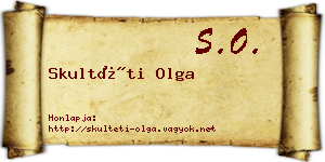Skultéti Olga névjegykártya