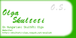 olga skulteti business card